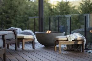 image of decek with outdoor furniture and fire pit