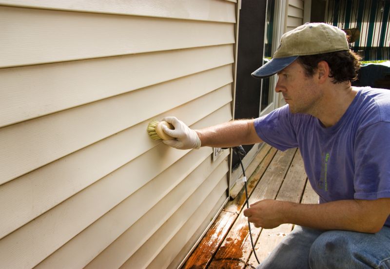 deck stain overspray on vinyl siding